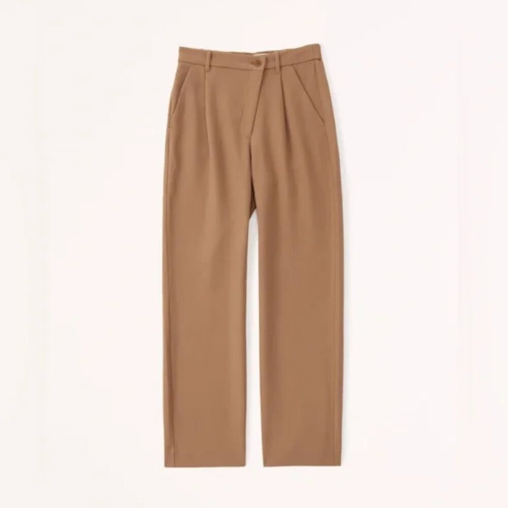 Abercrombie & Fitch - Tailored Relaxed Straight Pants - Size 25S - EUC - Brown